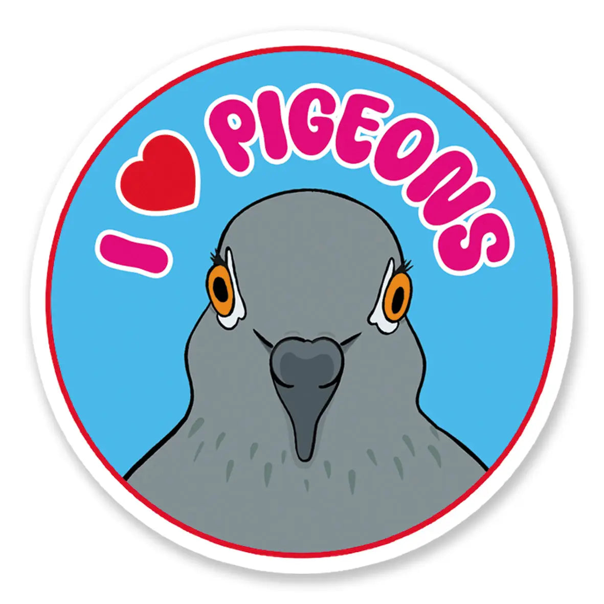 I ❤️ Pigeons Vinyl Sticker