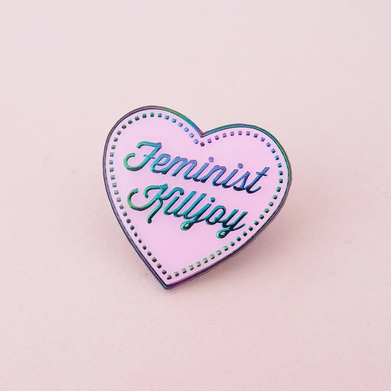 Feminist Killjoy - Rainbow Plated Enamel Pin