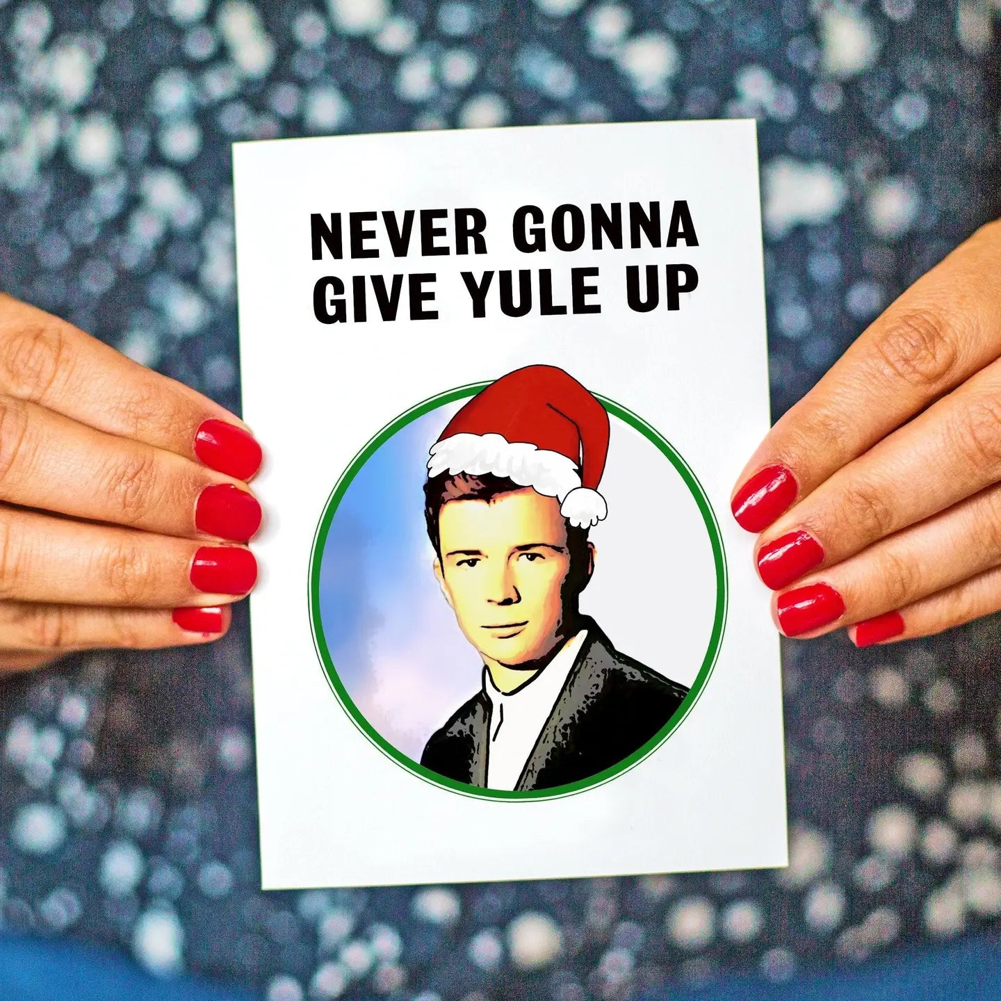 Funny Rick Astley Christmas Card