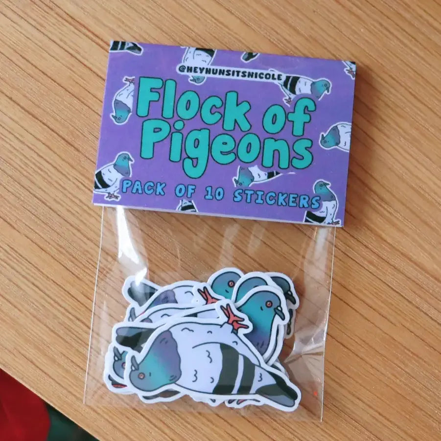 Mini Pigeon Stickers Ten Pack
