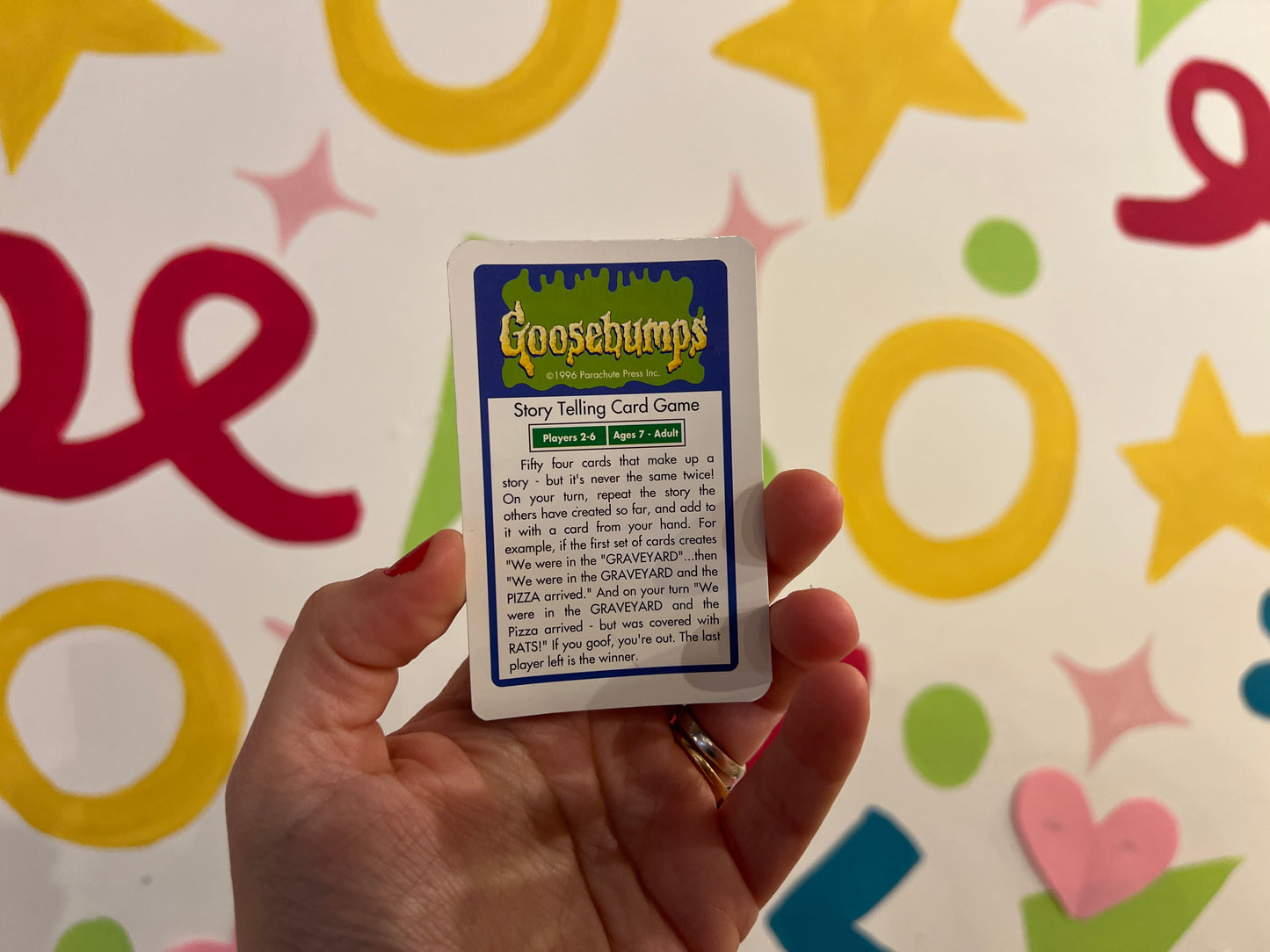 1996 Goosebumps card game