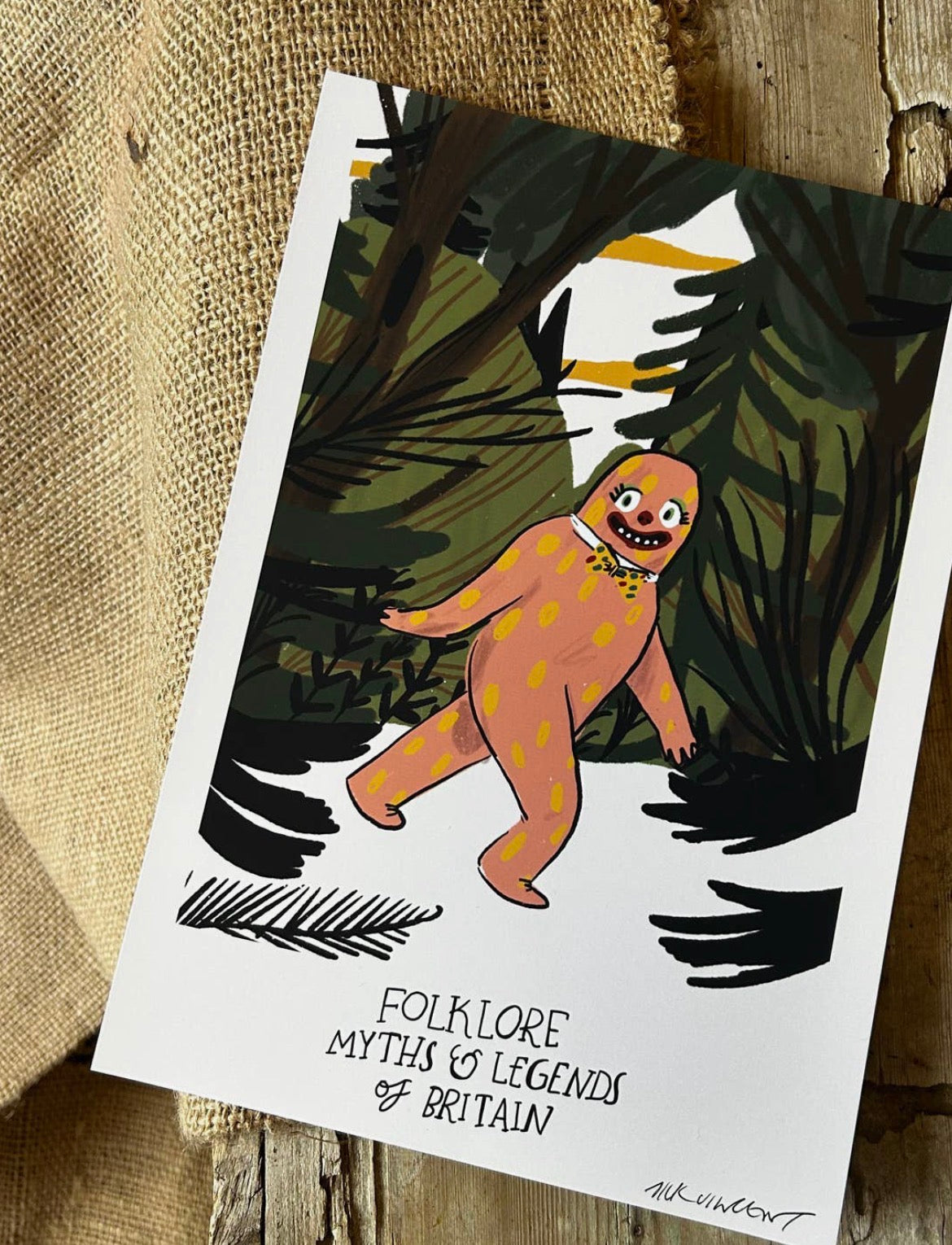 Folklore Myths & Legends Blobby inspired A4 Print