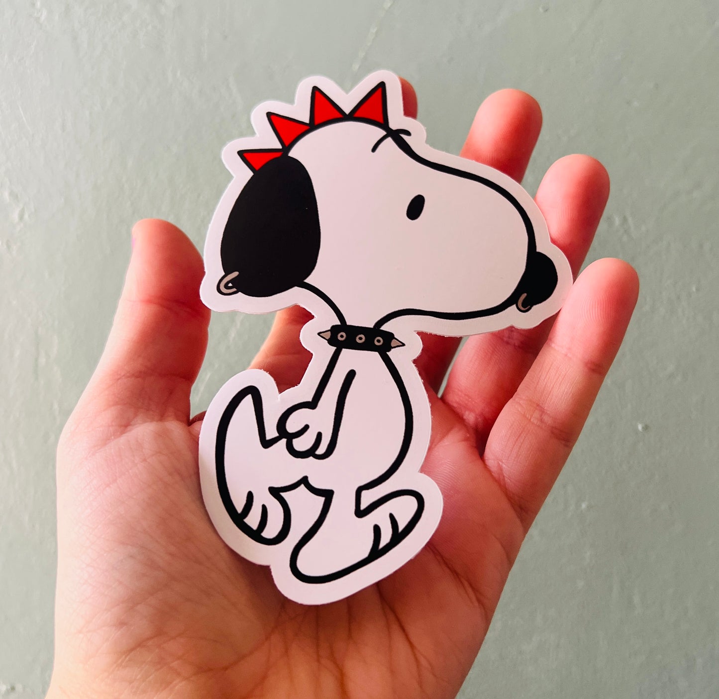 Beagle punk tattoo inspired sticker
