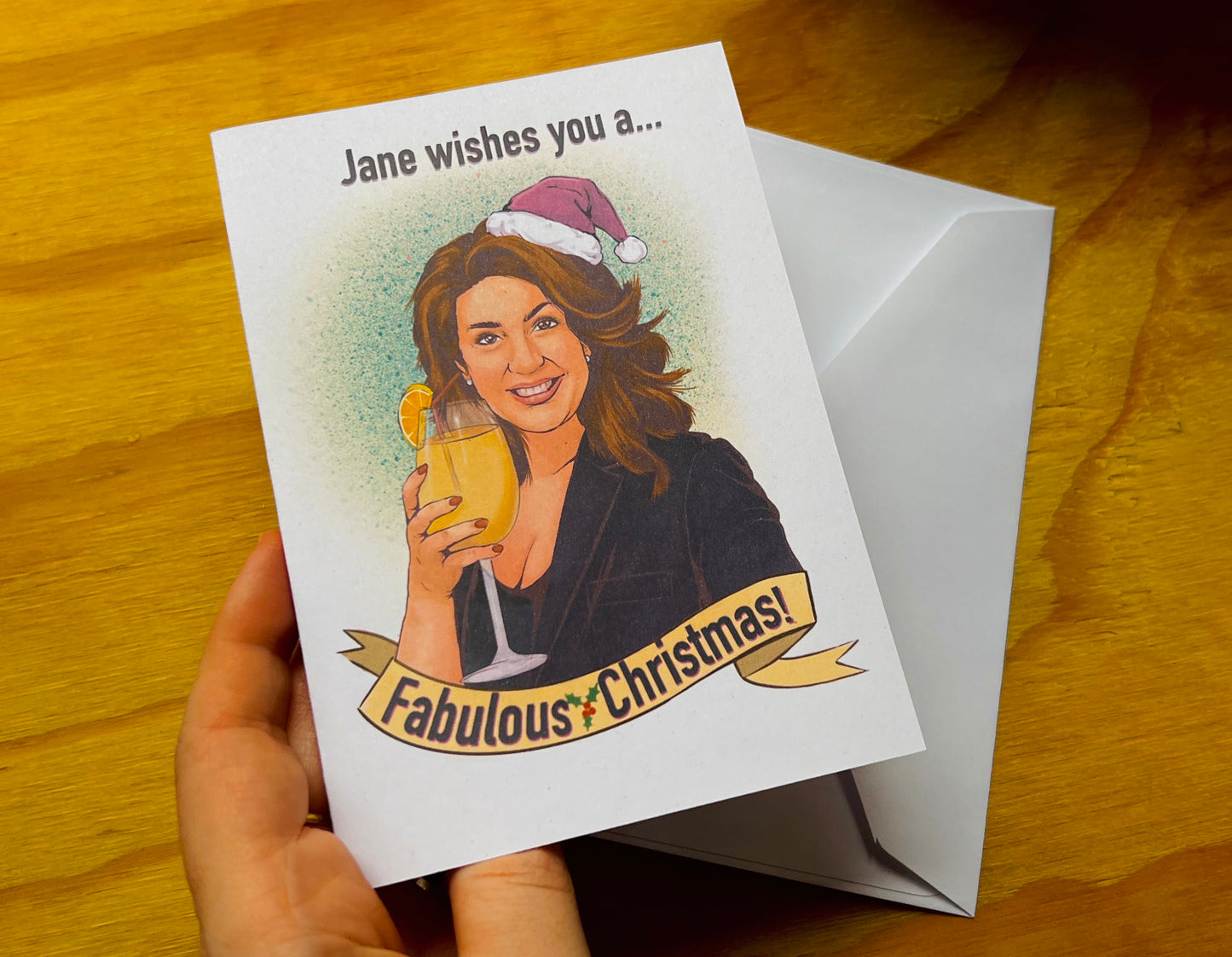 Jane McDonald Christmas greetings Christmas card