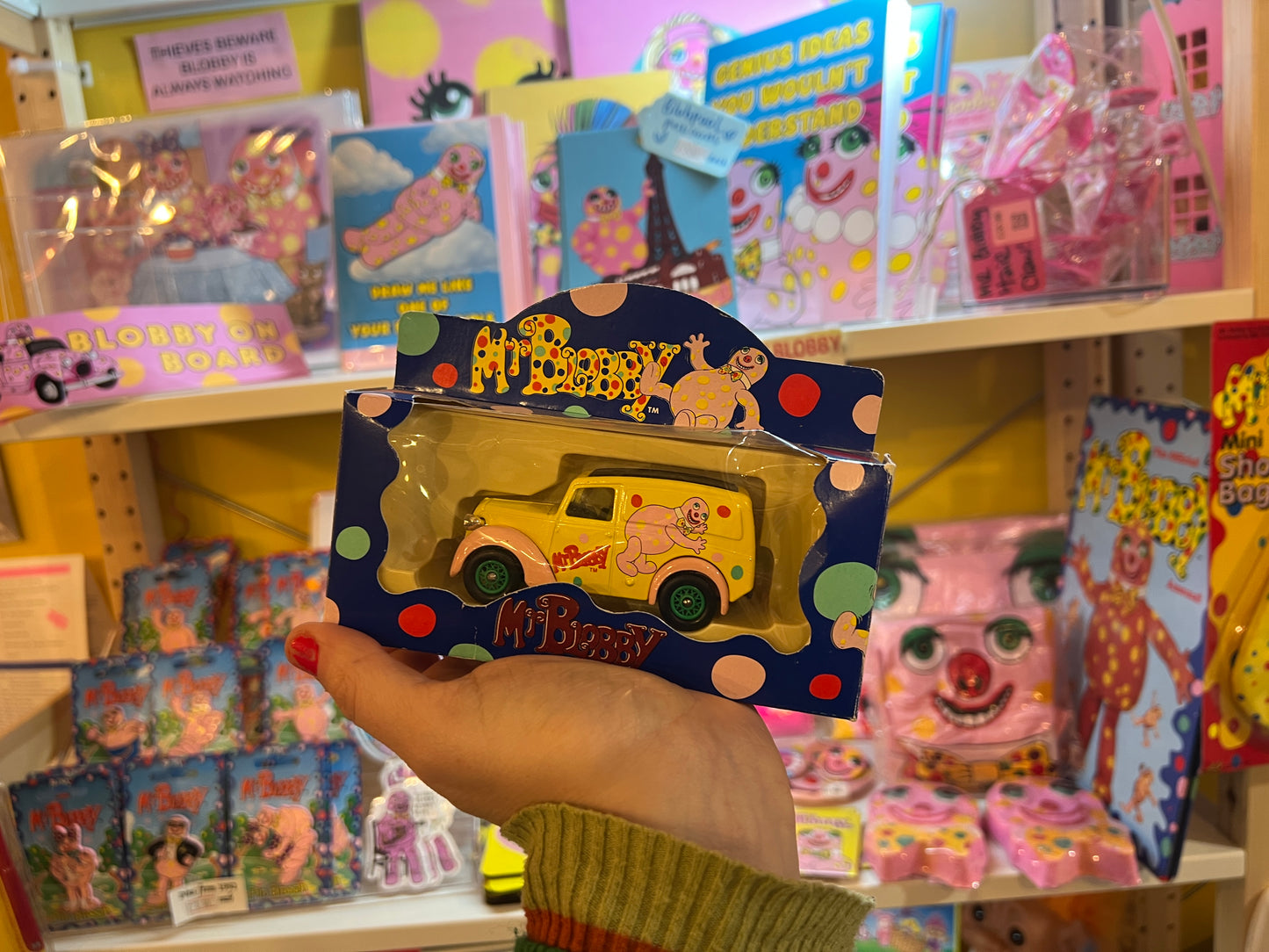 Official Mr Blobby boxed toy van