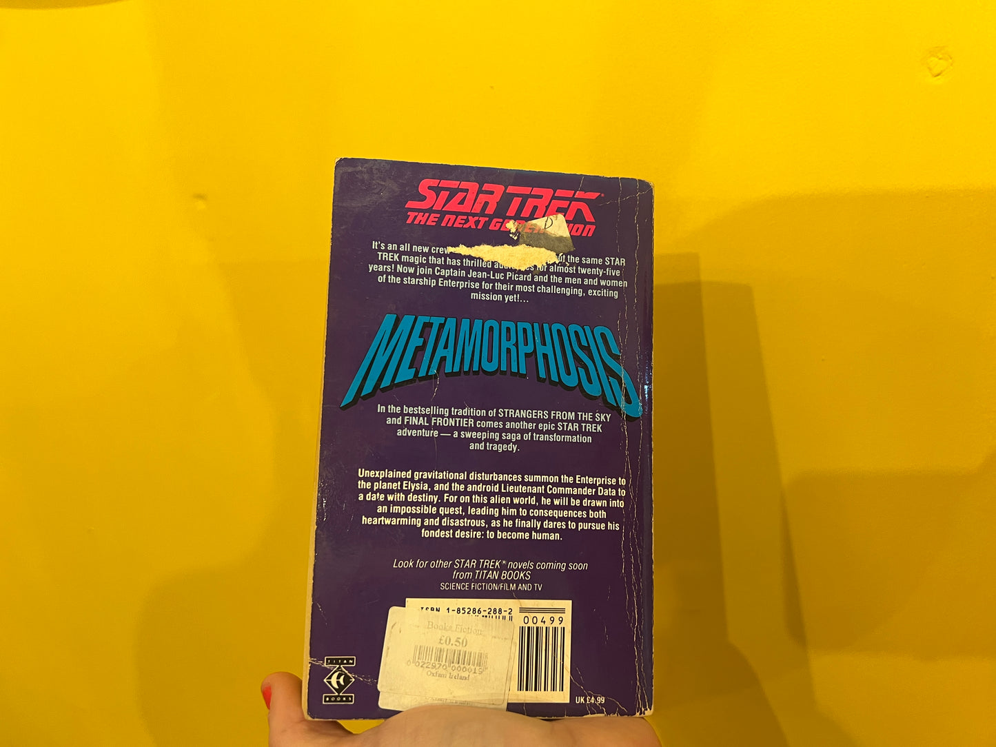 Vintage Star Trek The Next Generation book - Metamorphosis
