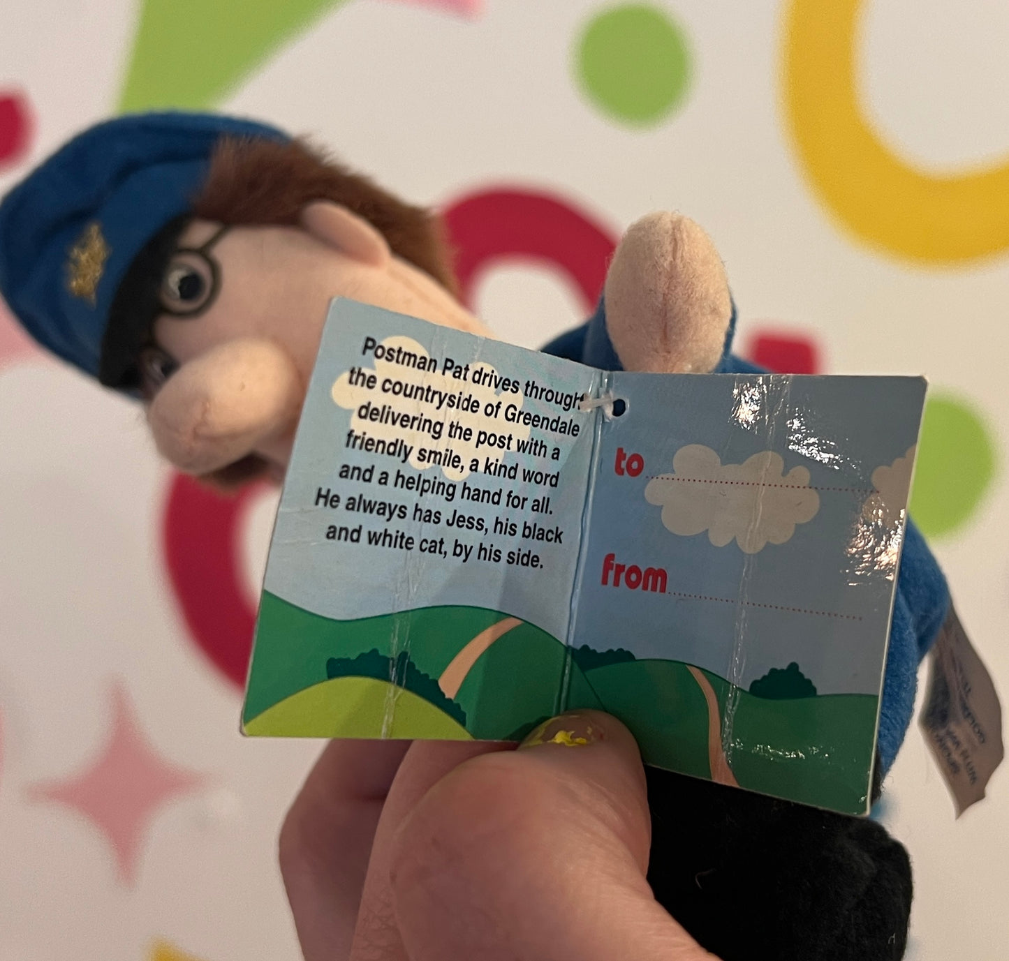 1998 7” Postman Pat plush with original tag