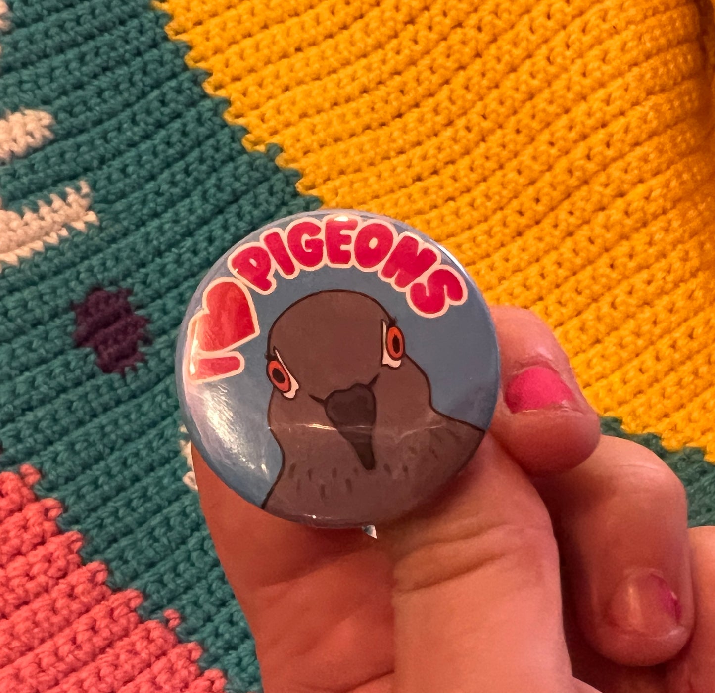 I Love Pigeons badge