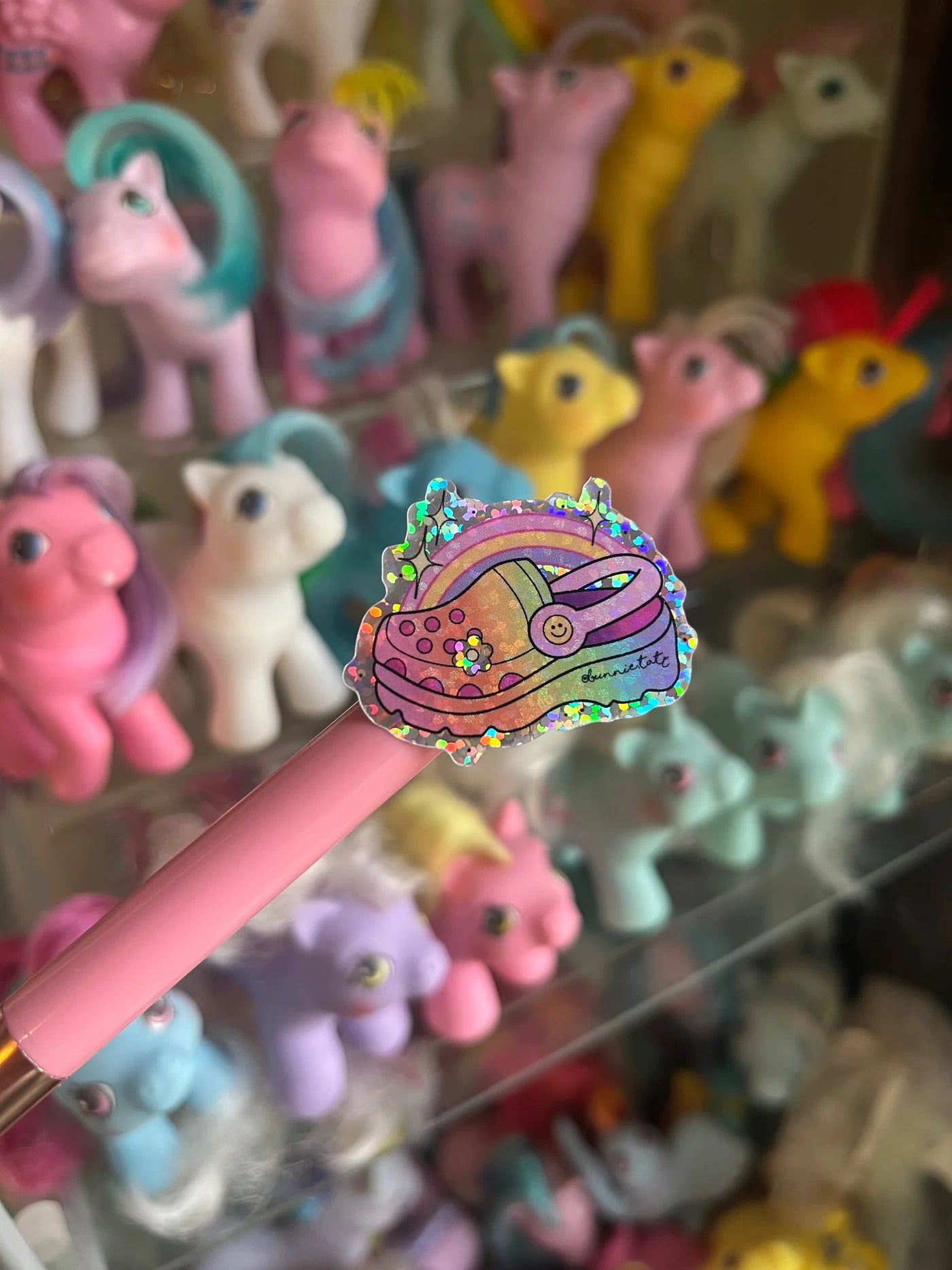 Mini Holographic Croc Sticker