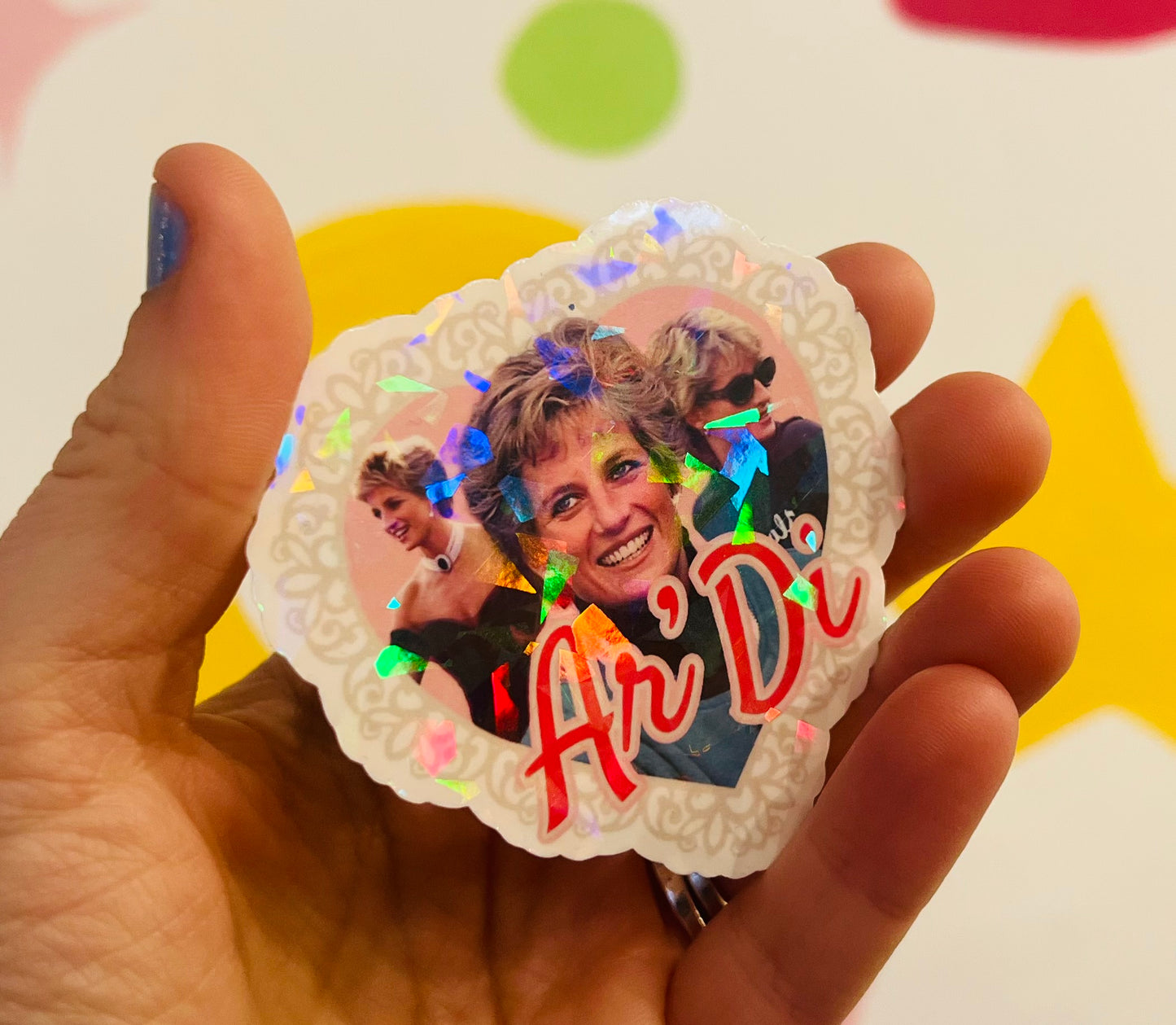 Ar Di’ sparkly vinyl sticker