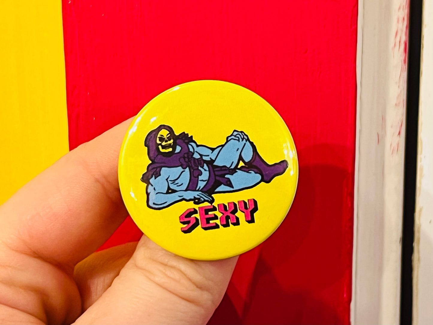 Sexy Skeletor inspired Badge