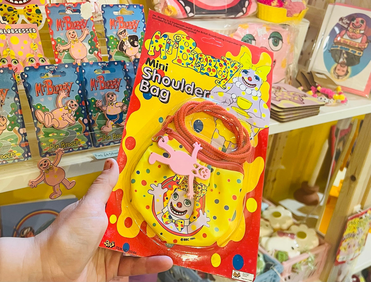 Official Mr Blobby 1992 vintage shoulder bag