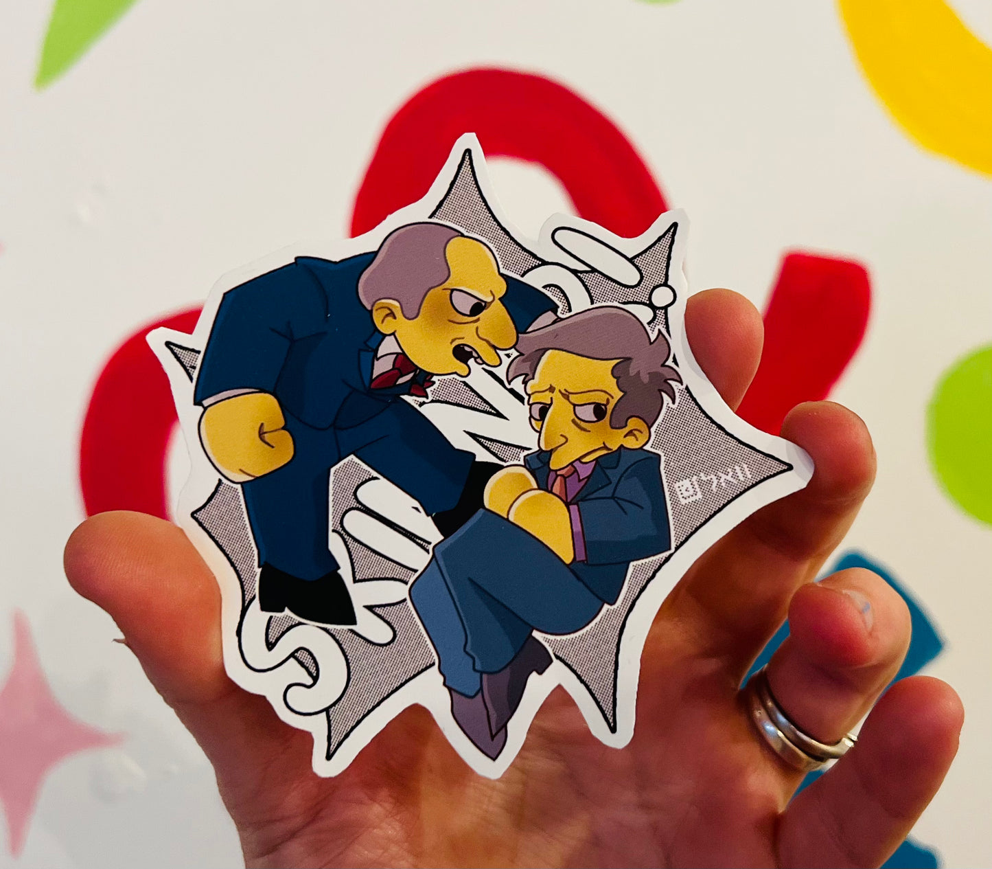 Seymour Skinner & Charmers Simpsons Vinyl Sticker