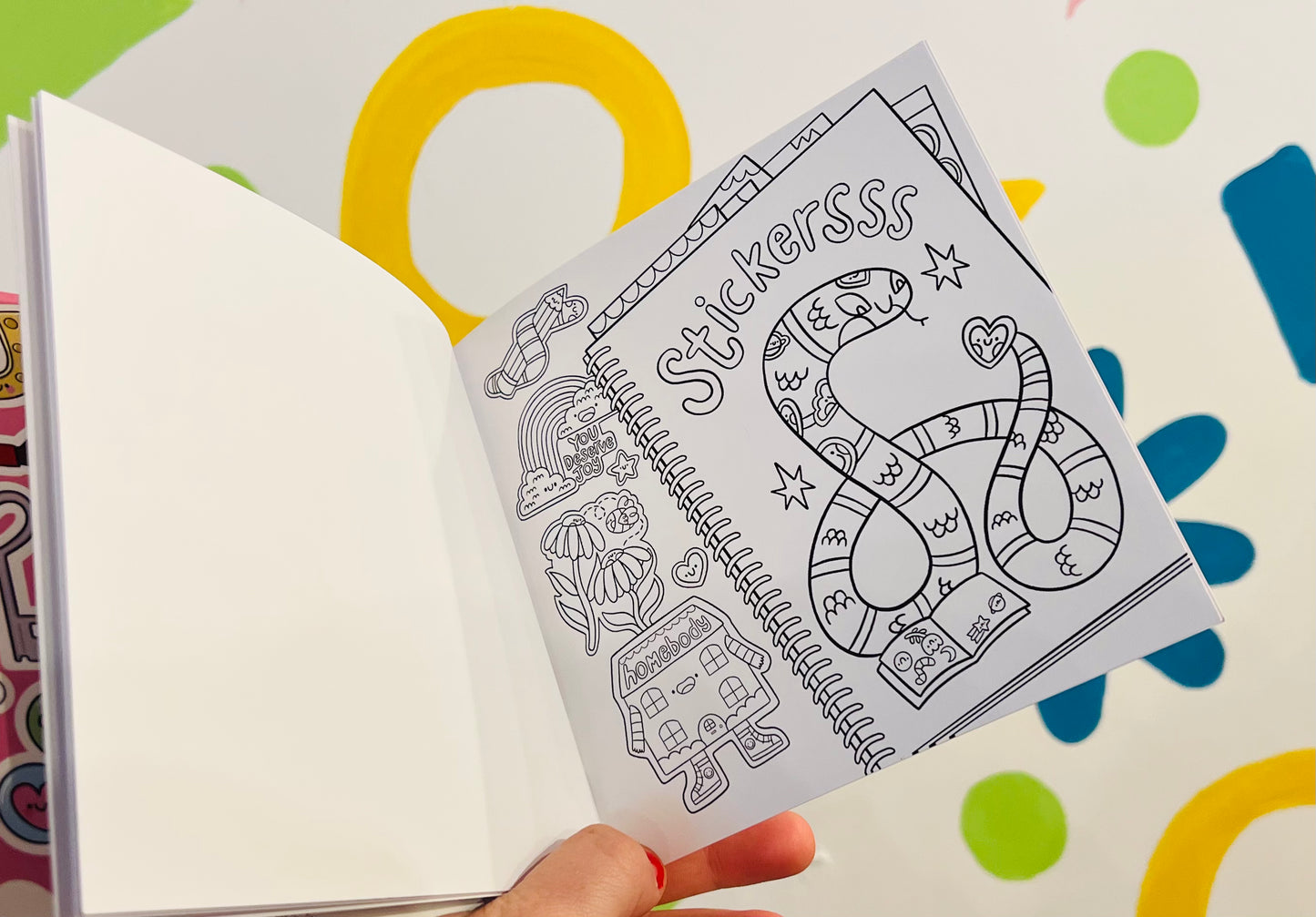 Trinket inspired Colouring Book with free sticker sheet!