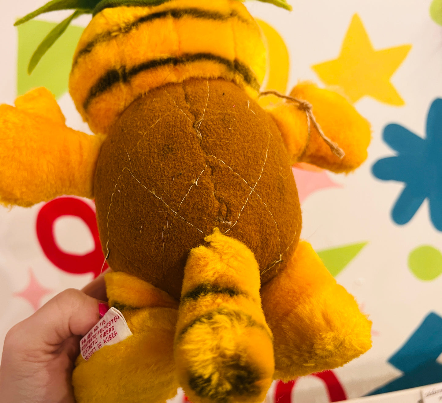 Vintage 1980s Garfield pineapple plush toy