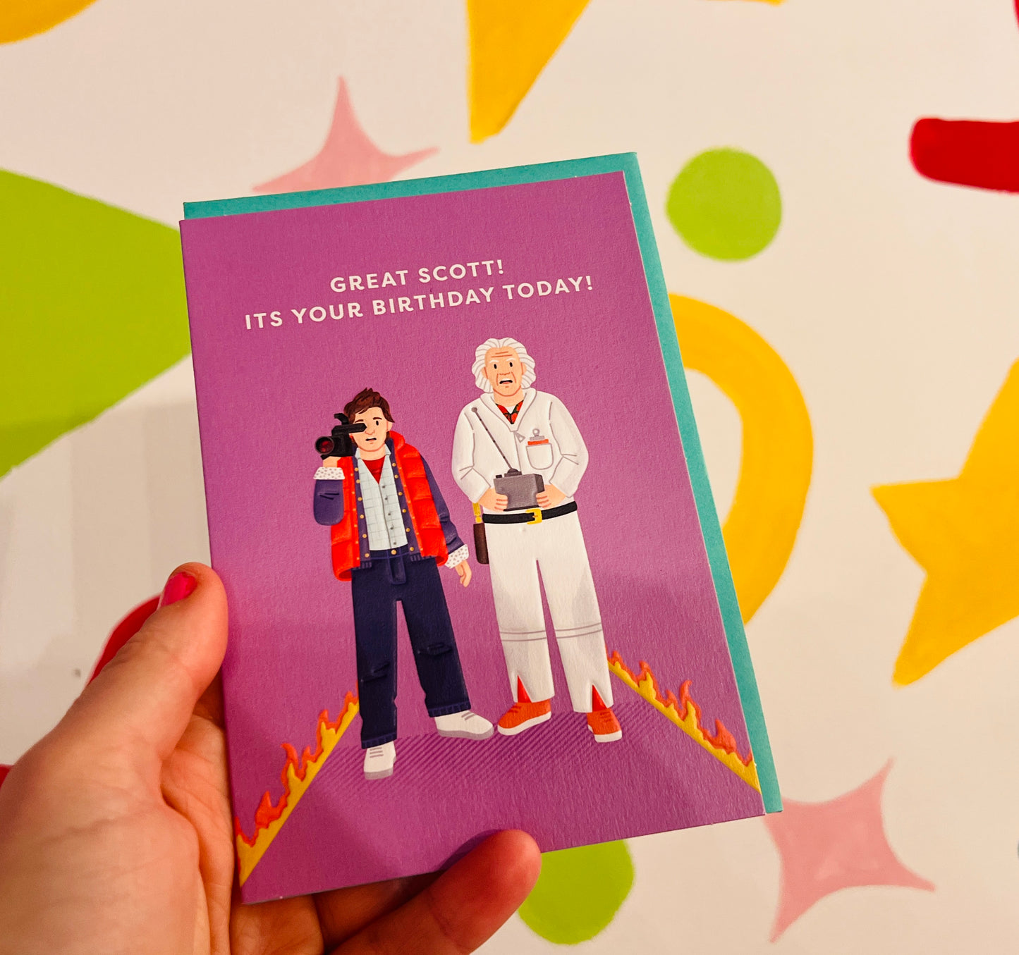 Doc and Marty themed card