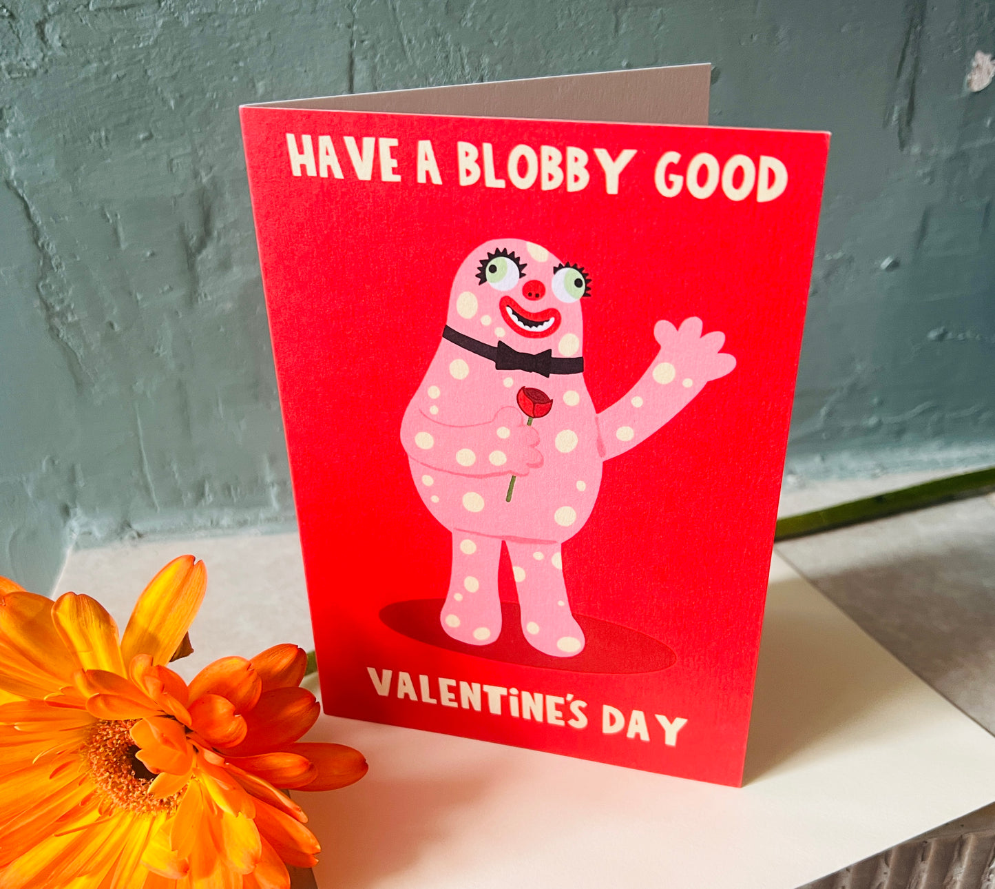 Blobby Valentine's card