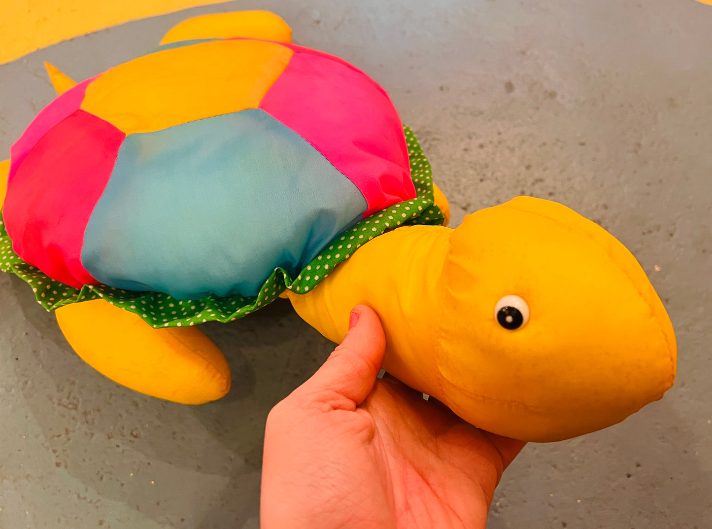 1980's Turtle plush with 3 baby turtles! (not a toy)