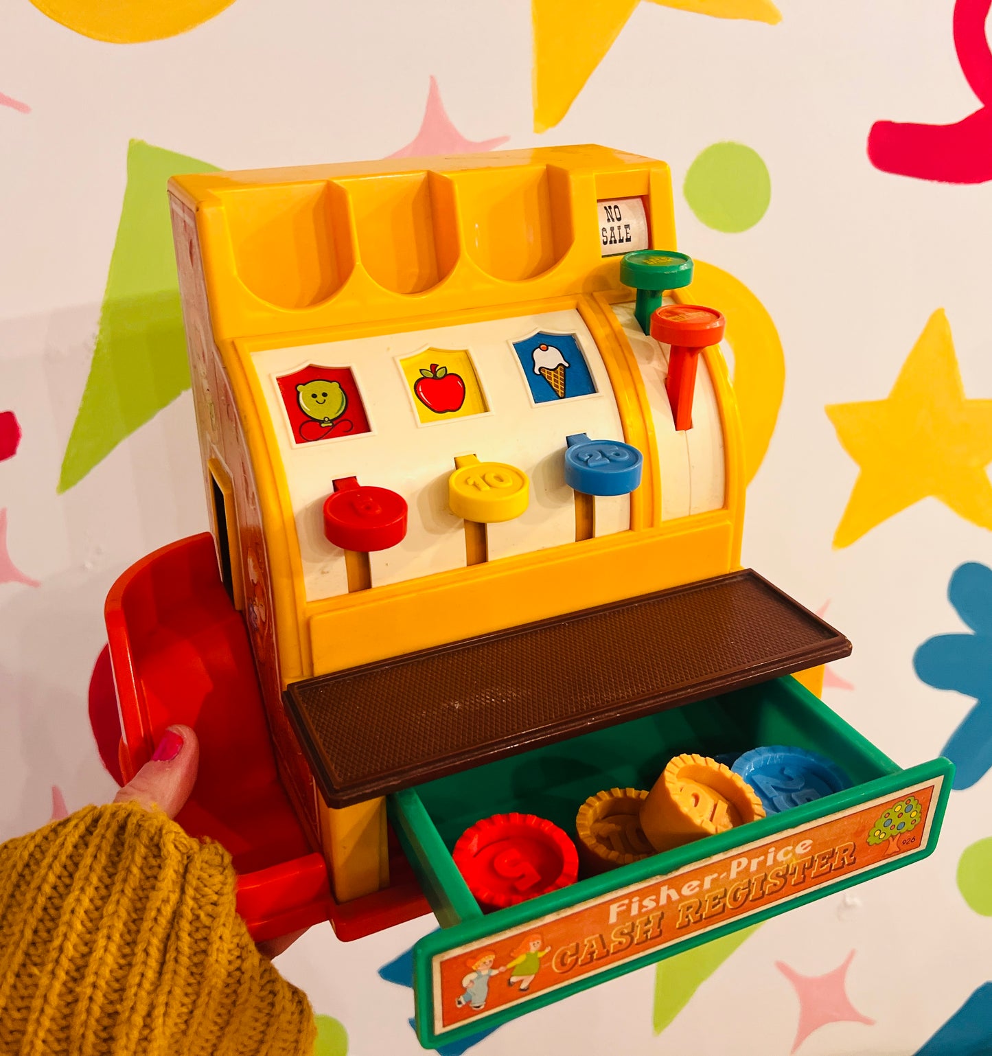 1970's Fisher Price Cash register - with coins