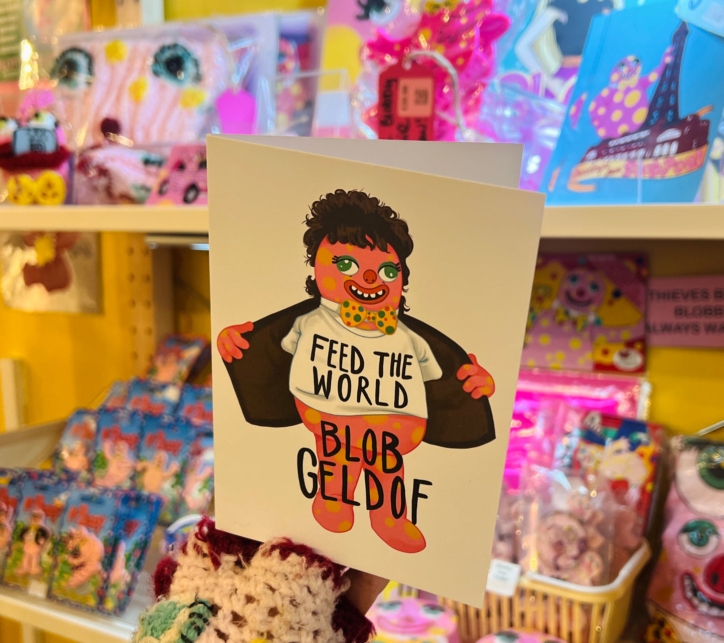 Blobby Geldof card