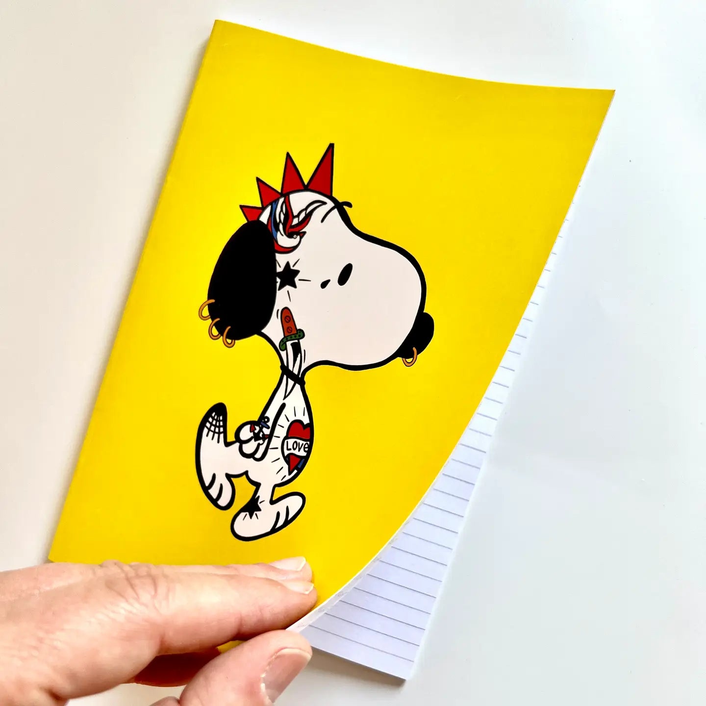 Punk Rock Tattoo Beagle Inspired A5 Notebook