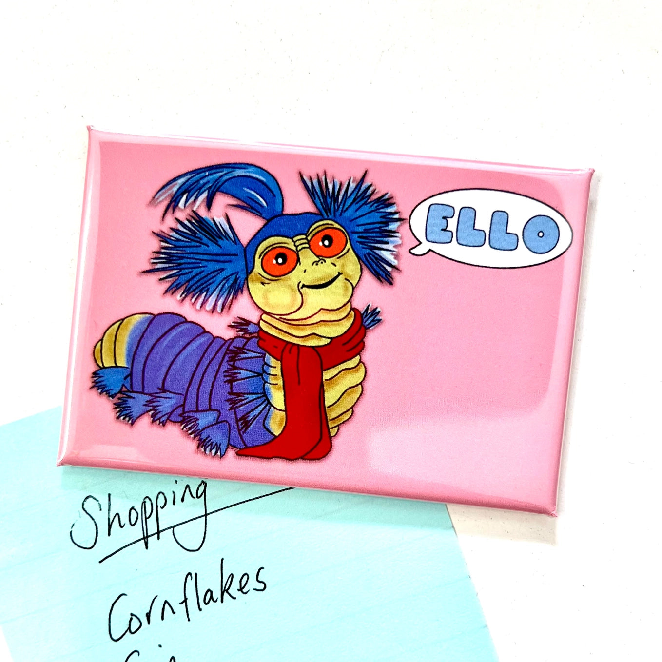 Ello Worm Labyrinth 1980s Film Inspired Fridge Magnet