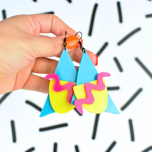 80s Style Statement Earrings