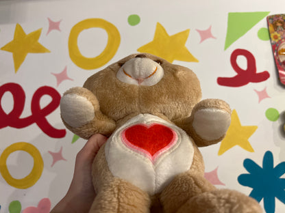 Vintage 1980s Tender Heart Bear Care Bear 13” plush