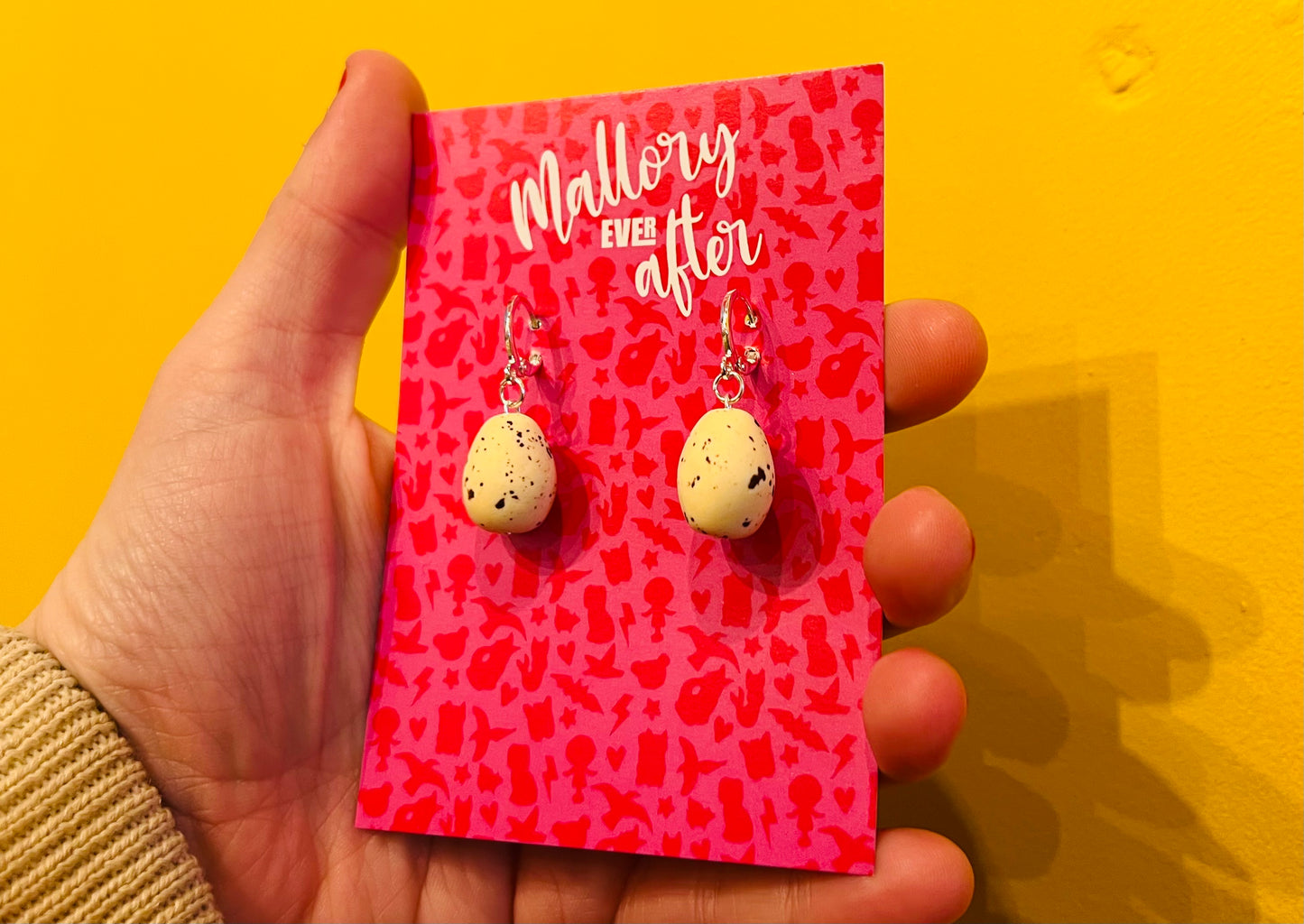 Handmade Mini Egg earrings - choose your colour!