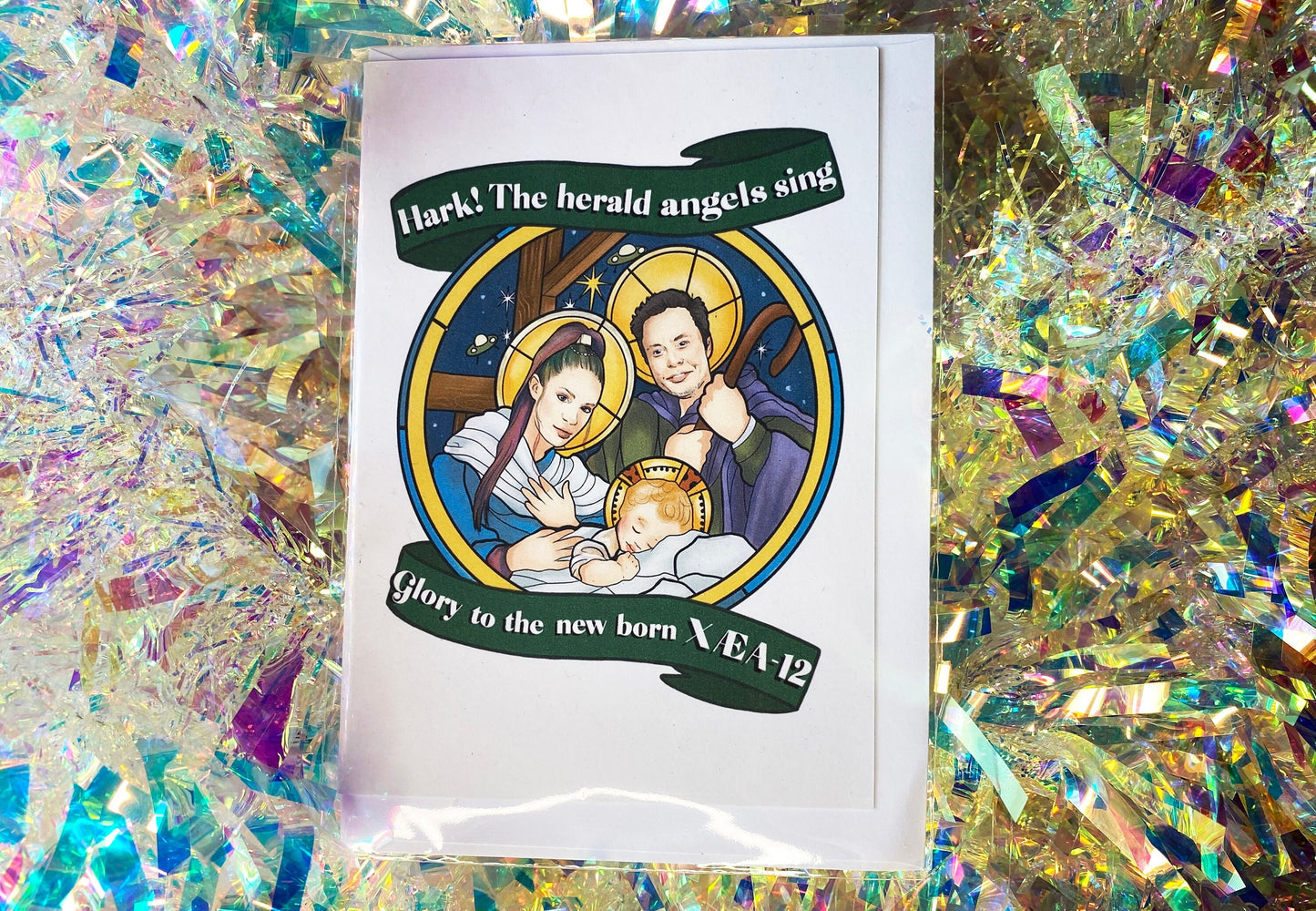 Grimes x Elon Musk inspired Christmas card