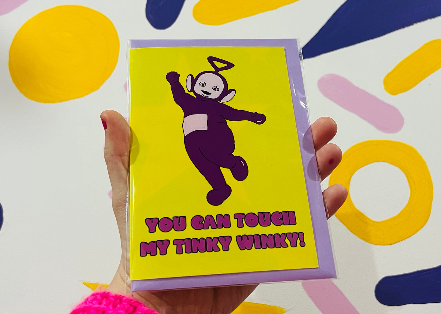 My Tinky Winky Teletubby inspired card