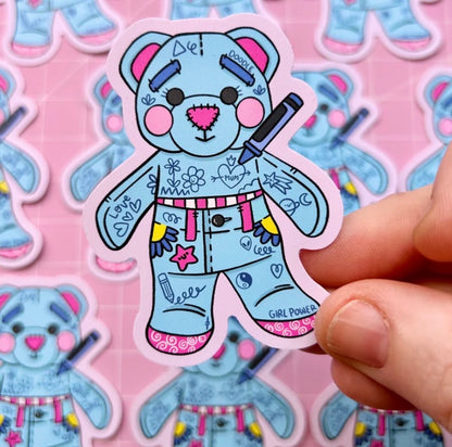 Doodle Bear Vinyl Sticker