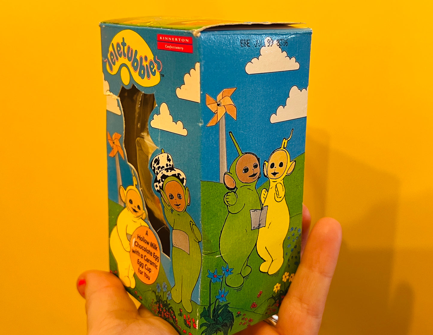 1999 group Teletubby Easter egg boxed egg cup