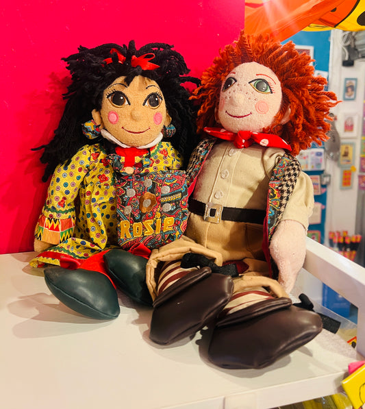 16” Pair of Rose & Jim plush dolls