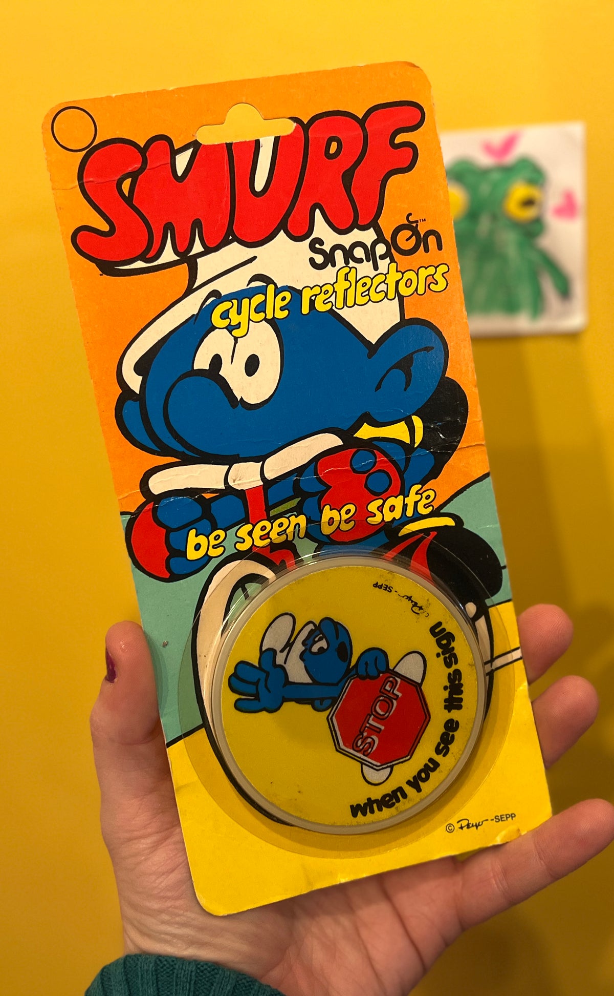 Official 1980s Smurf Cycle Reflector