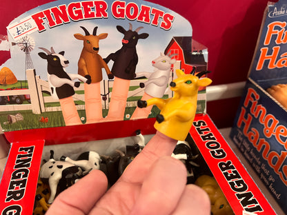 4 goat hand toys - picked at random