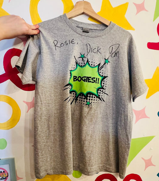 Official Dick n Dom BOGIES signed T Shirt -  L Youth