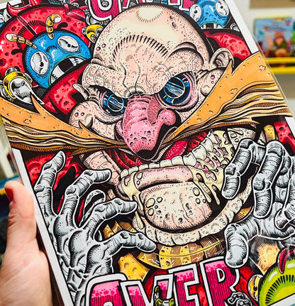 Game Over Sonic Inspired A4 Print