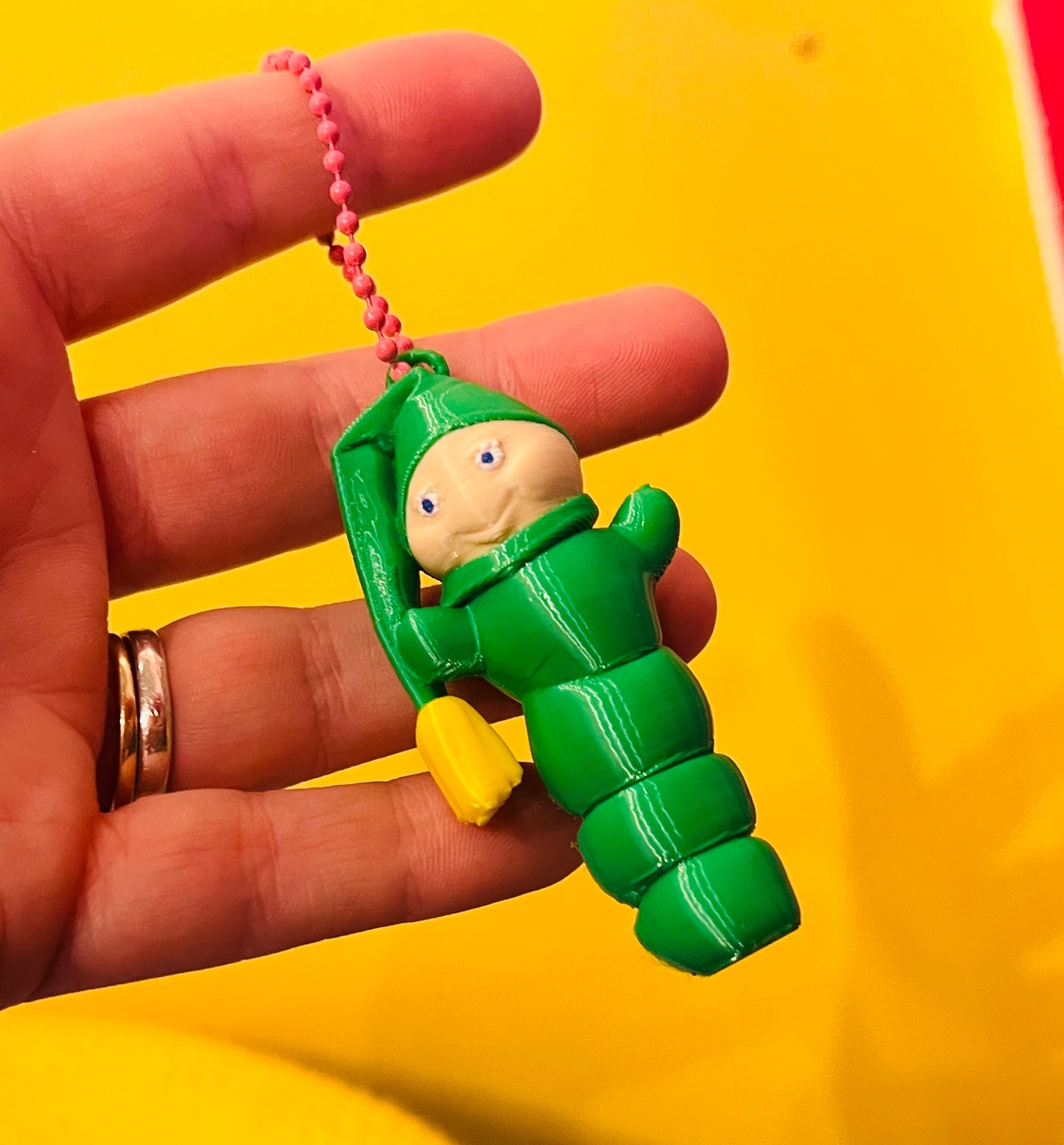 Glow Worm 3D printed Keyring