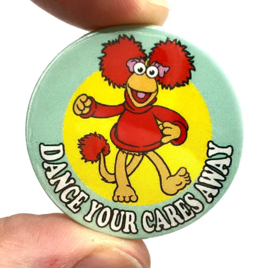 Dance Your Cares Away Button Pin Badge
