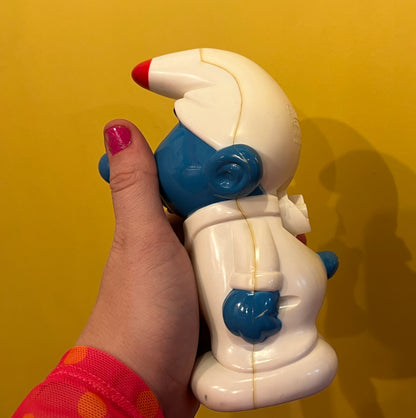 Official 1982 Smurf wind up toy musical Figure