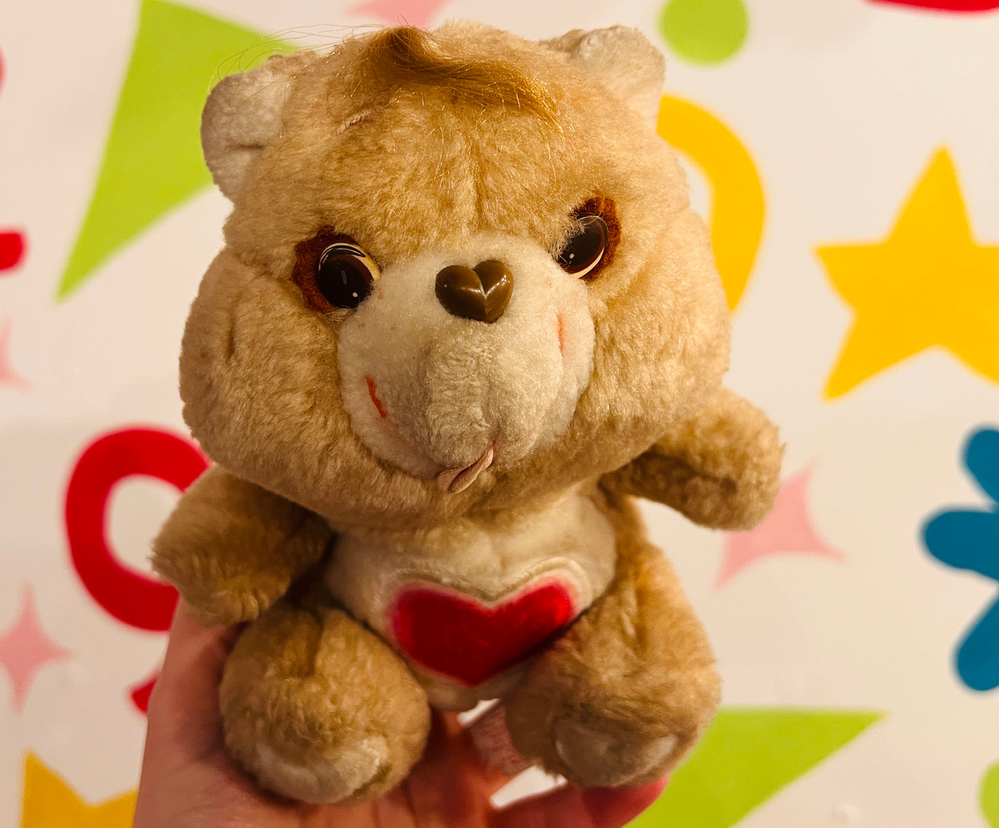 Vintage 1980s Tender Heart Bear Care Bear 6.5” plush