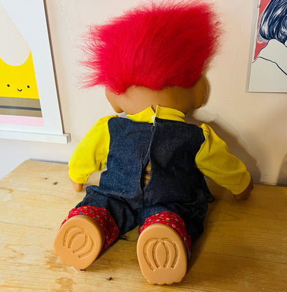 1987 Uneeda large Troll with rare personal tag