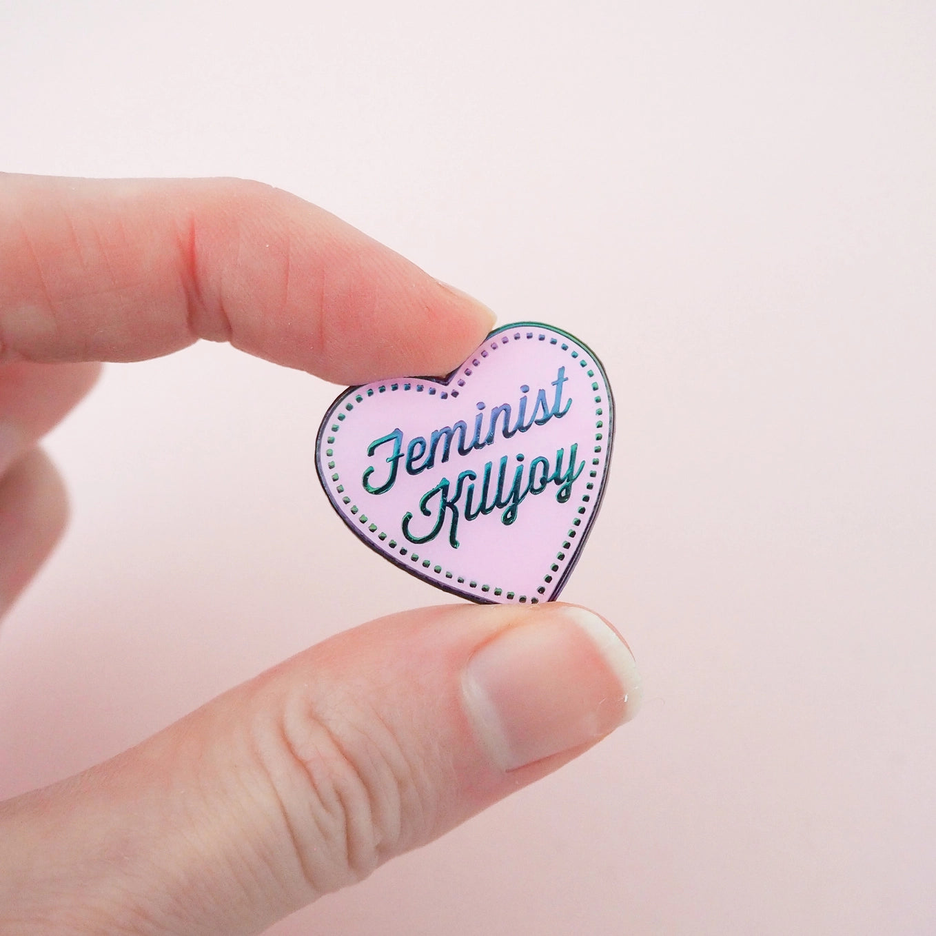 Feminist Killjoy - Rainbow Plated Enamel Pin