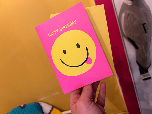 Happy Birthday smiling face card