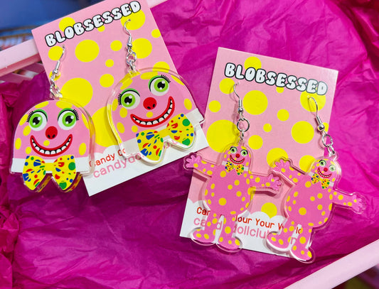 90’s Mr Blobby earrings - choose your style!