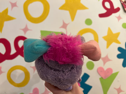 Vintage 7" 1980s mini purple and pink Popples plush