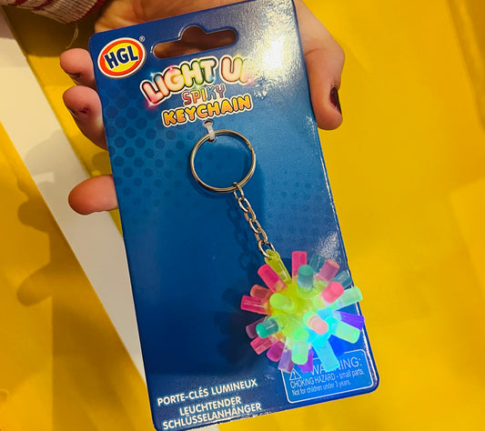 Light up spikey keyring