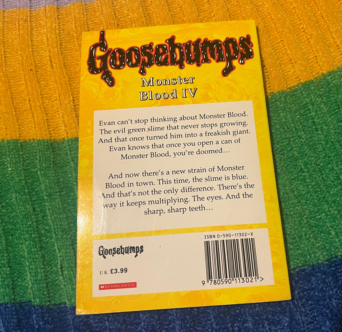 ( 62 ) Monster Blood 4 Goosebumps book