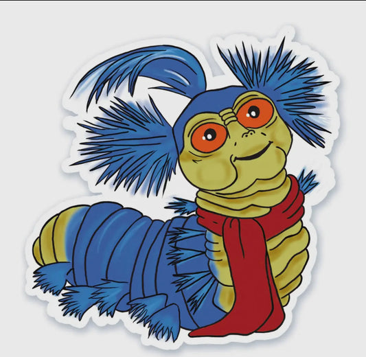 Labyrinth Worm Ello vinyl sticker